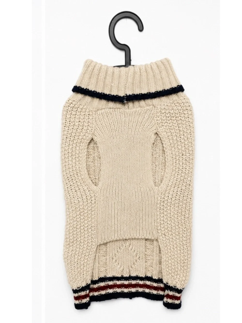 NEW - Eddie Bauer Pet Apparel Cozy Dog Sweater Beige & Brown Moose - Size Medium